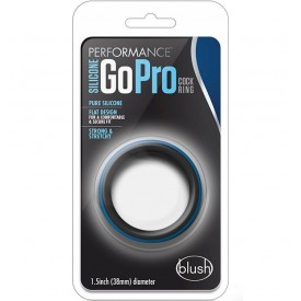 Черно-синее эрекционное кольцо Silicone Go Pro Cock Ring